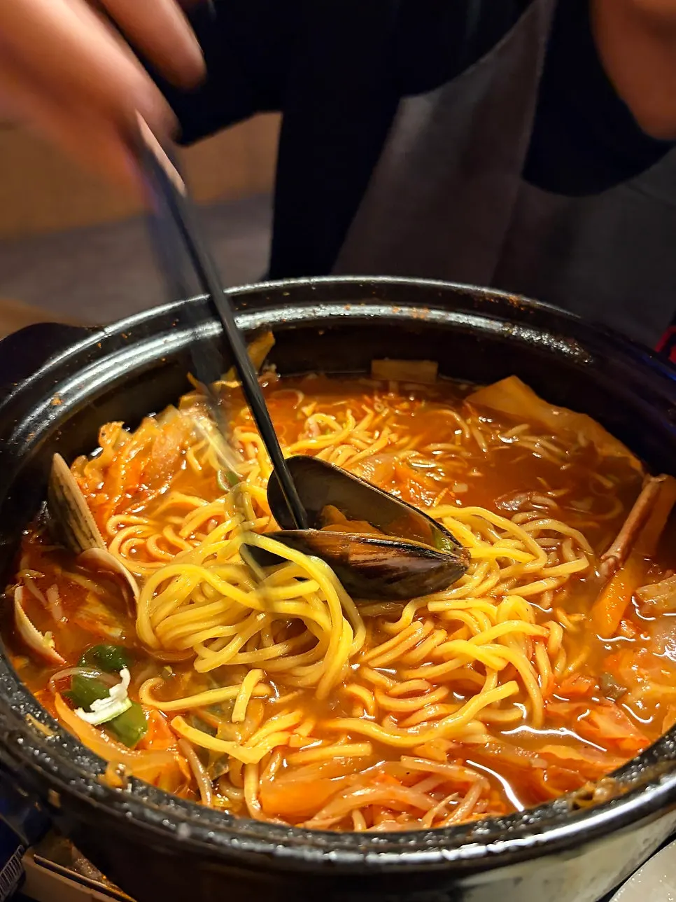 매운탕에 넣은 왕새우 클로즈업