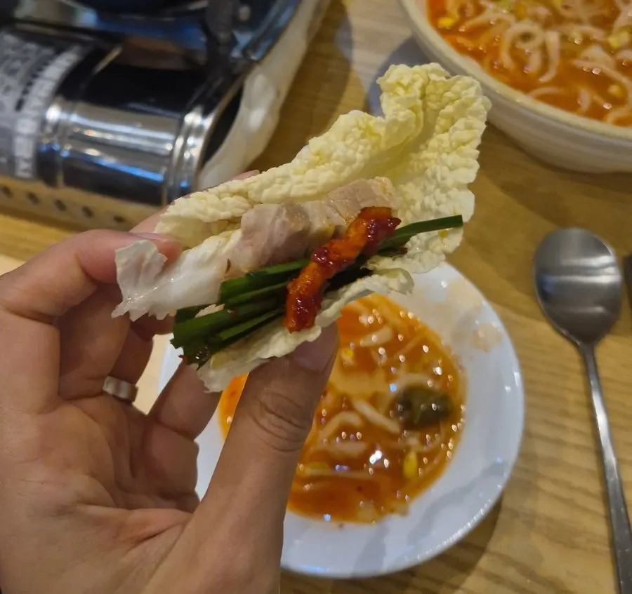 Handmade kalguksu noodles made from fresh dough