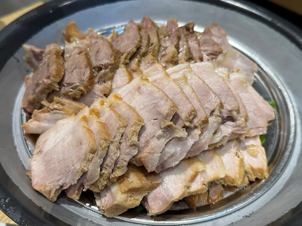 Bossam pork with good balance of lean meat and fat