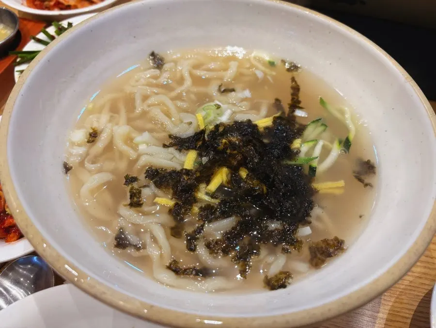 Large bossam served with lettuce wraps at Sindorim Sambaekga