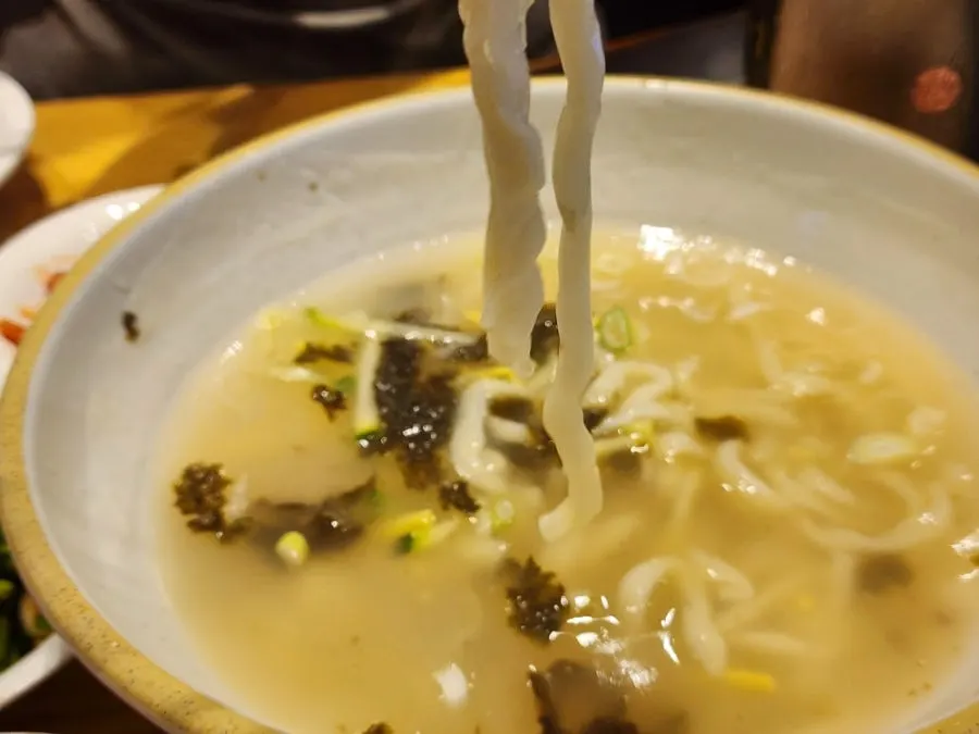 Curly, chewy kalguksu noodles