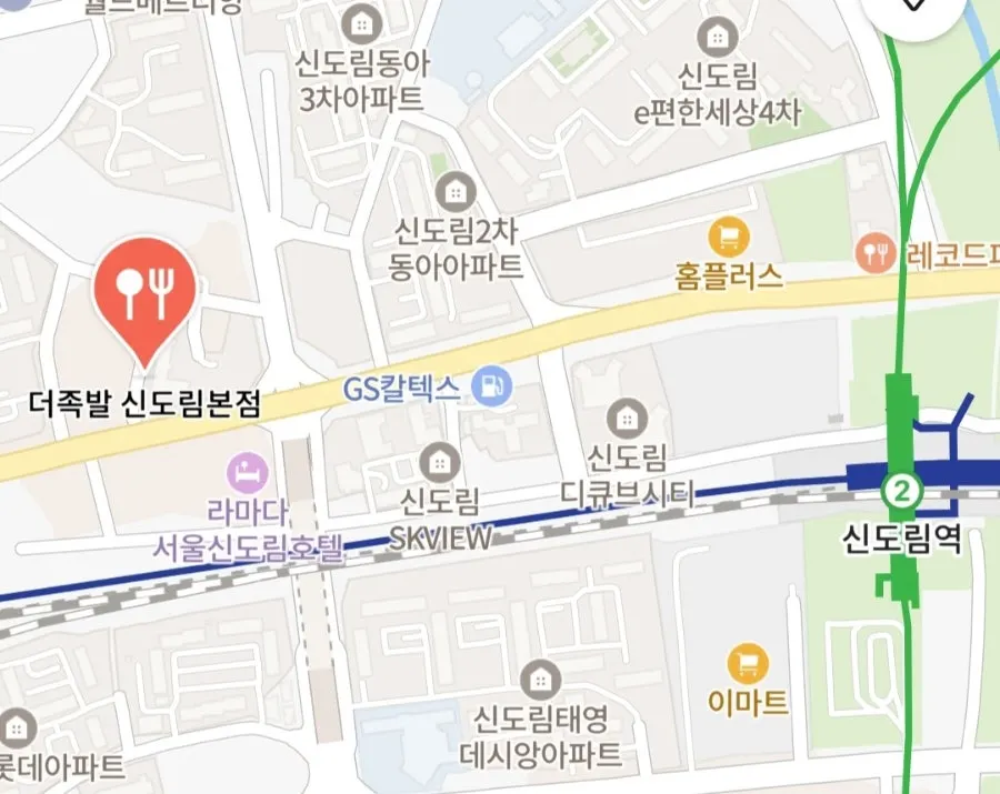 Map showing the location of The Jokbal Sindorim Main Branch