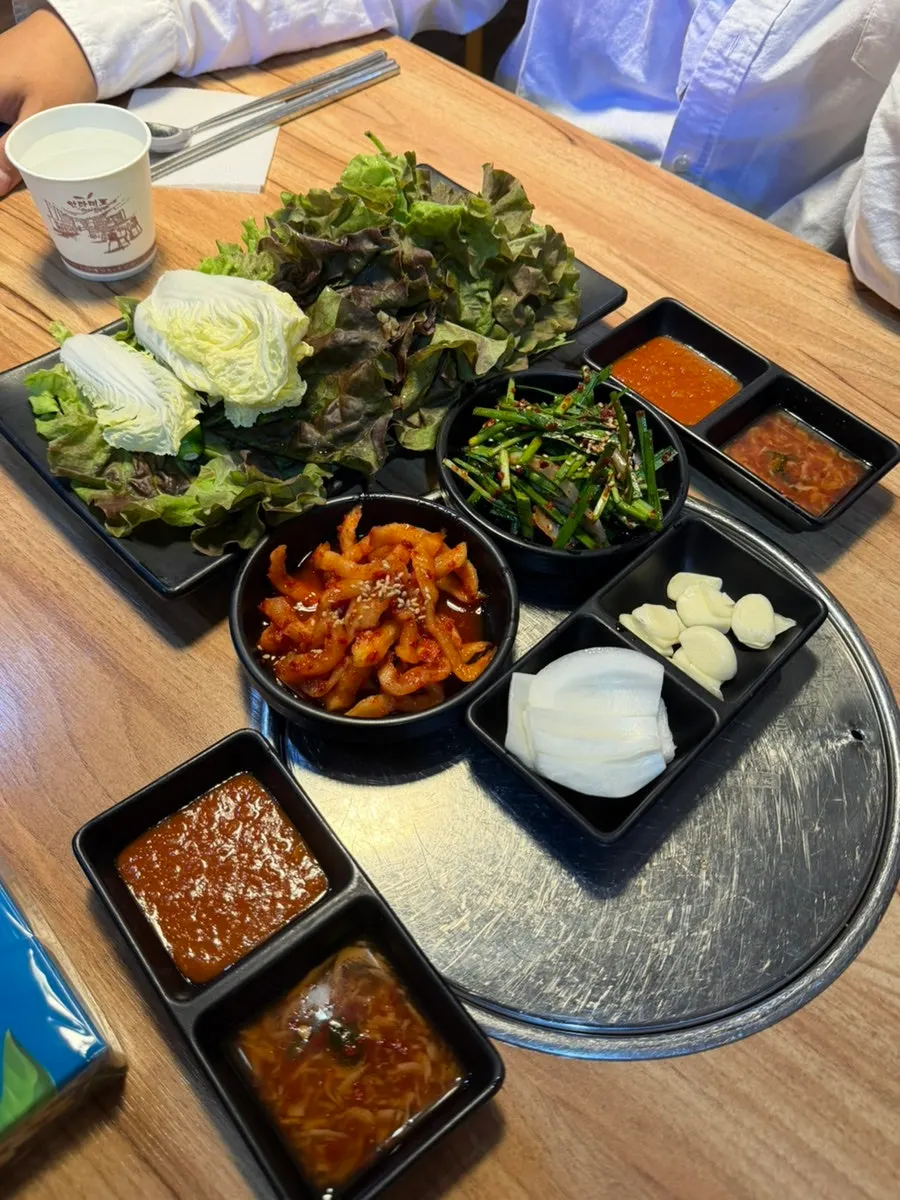 Cold jokbal salad served as a side dish