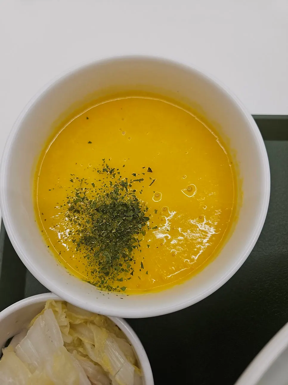 Sweet pumpkin cream soup at Singsing Salad Yeouido Branch