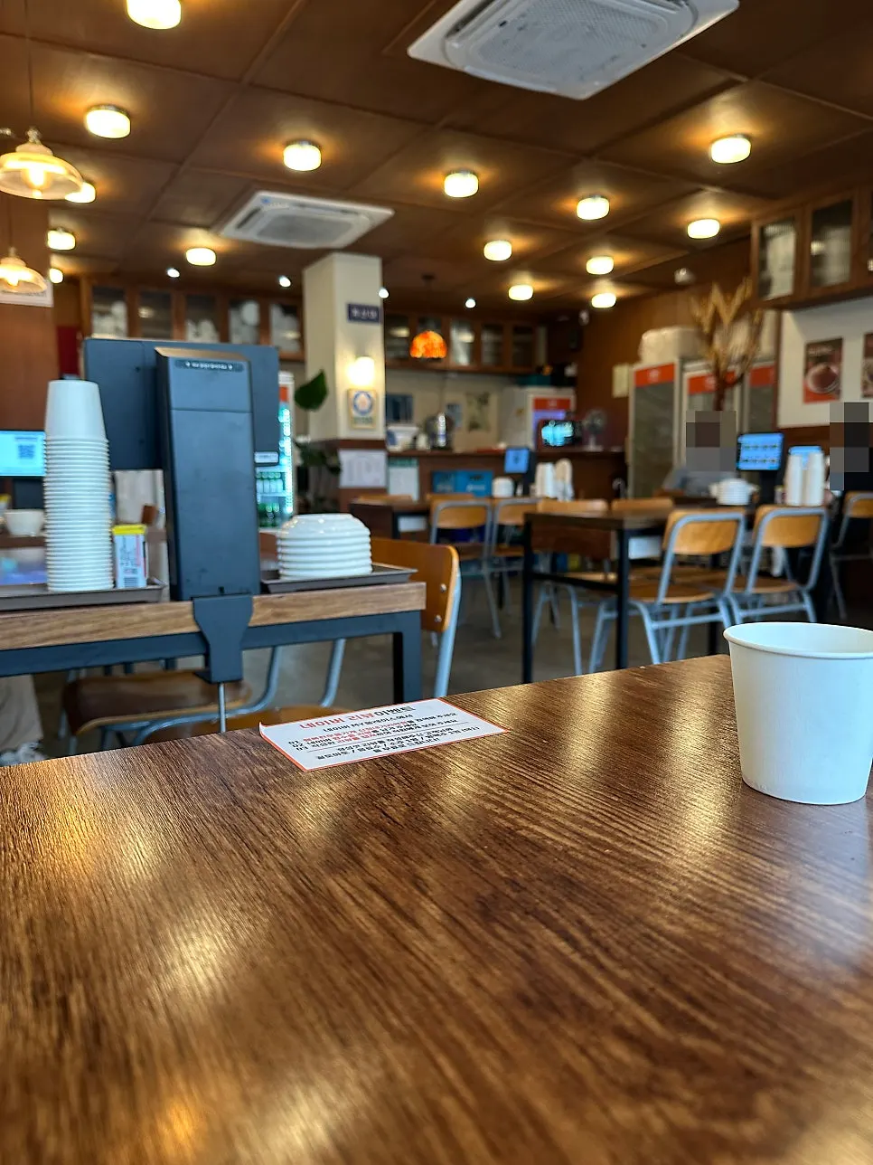 Seating area with solo diners and families