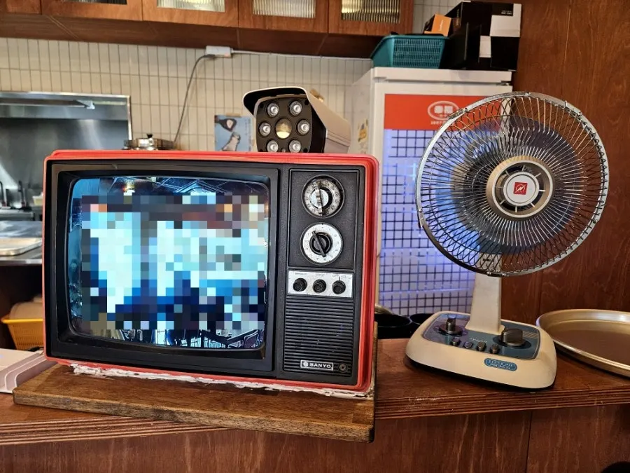 Restaurant interior with retro accessories