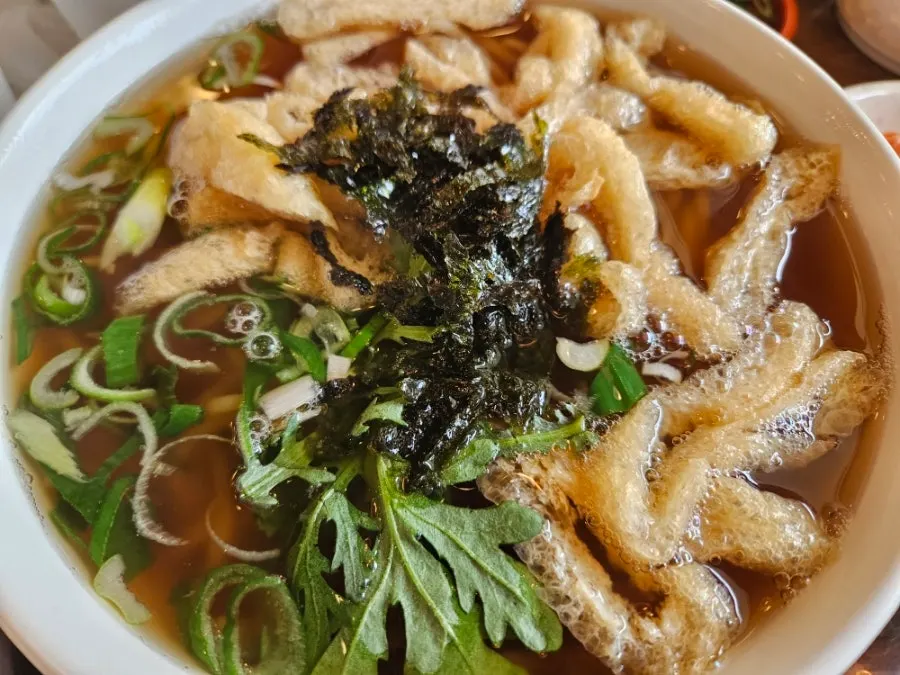Two generous bowls of Gakgi Udon