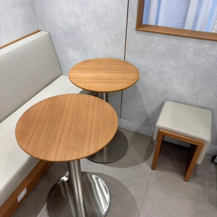 Cozy bakery interior with about 3 tables
