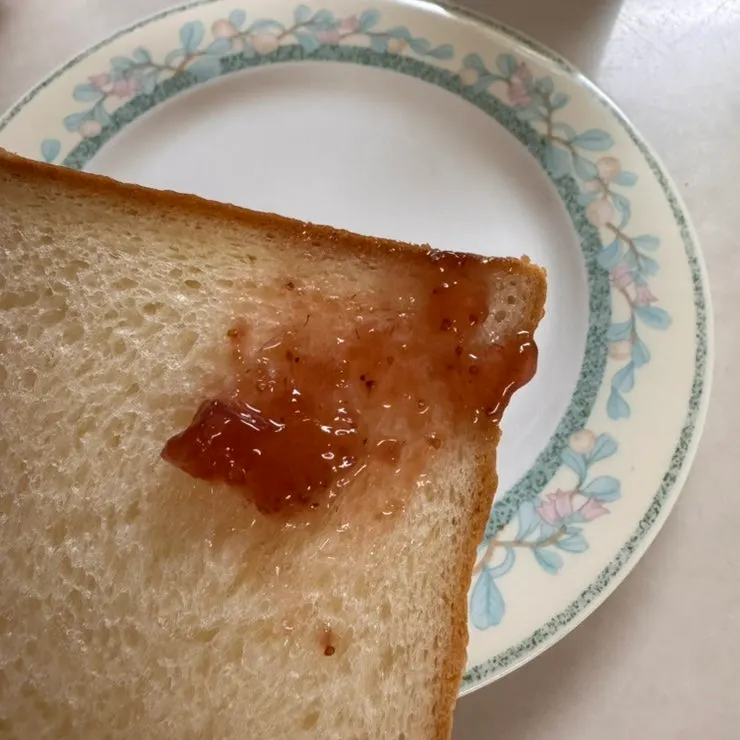 Cross-section of a slice of milk bread
