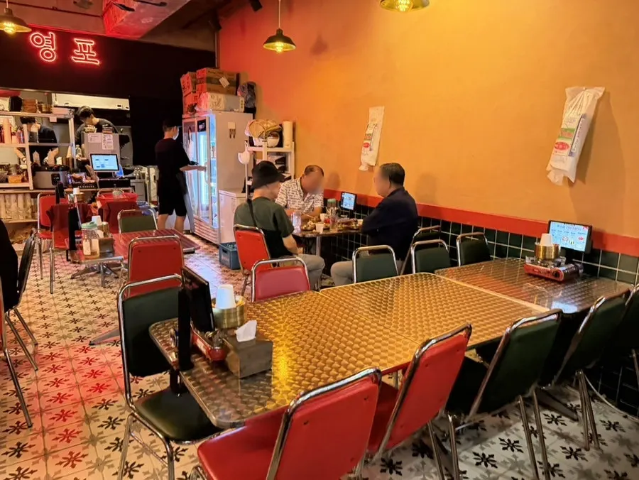 Date-night atmosphere seating at Yeongpo