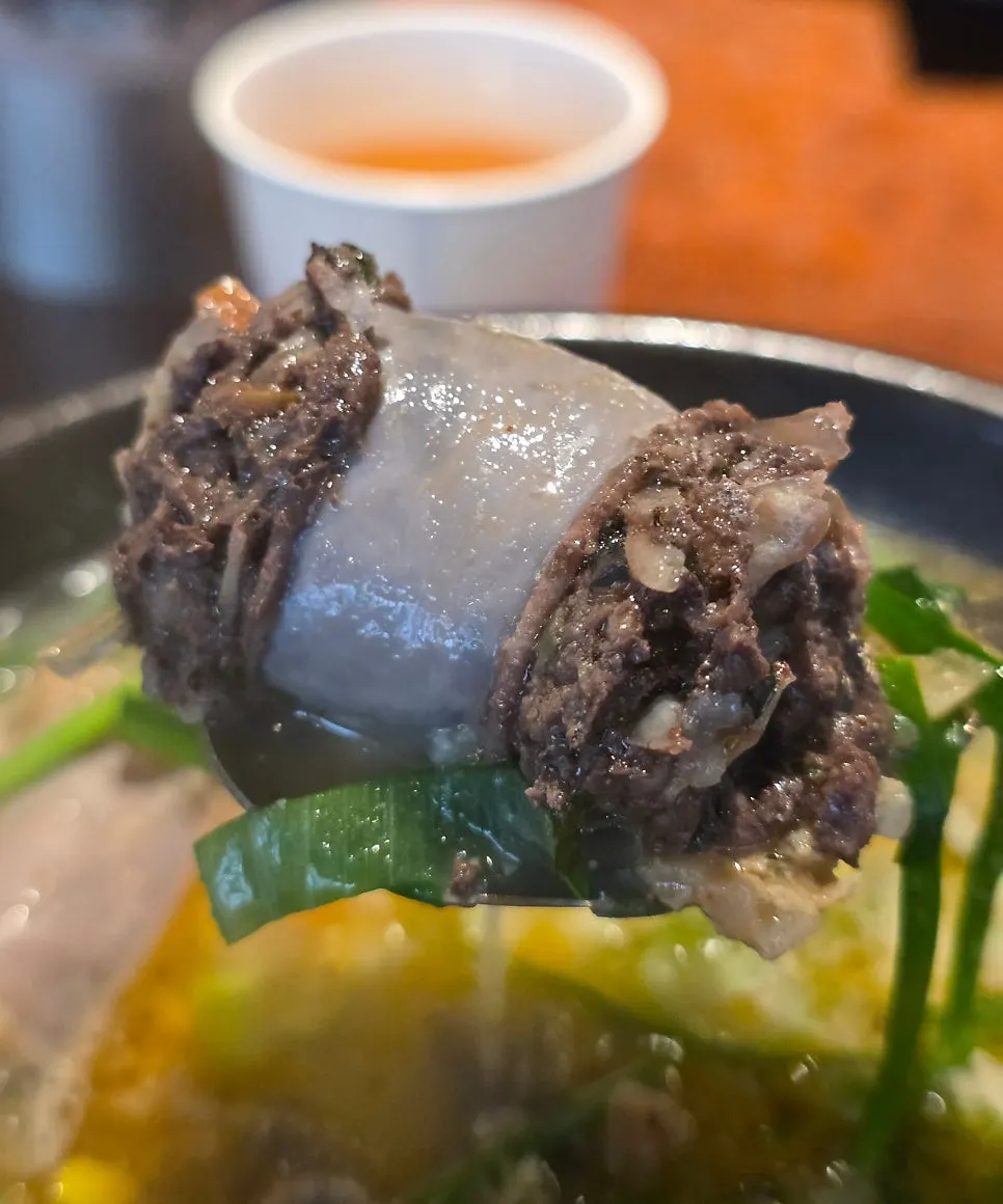 Hot pot of sundaeguk from the sundae-only set