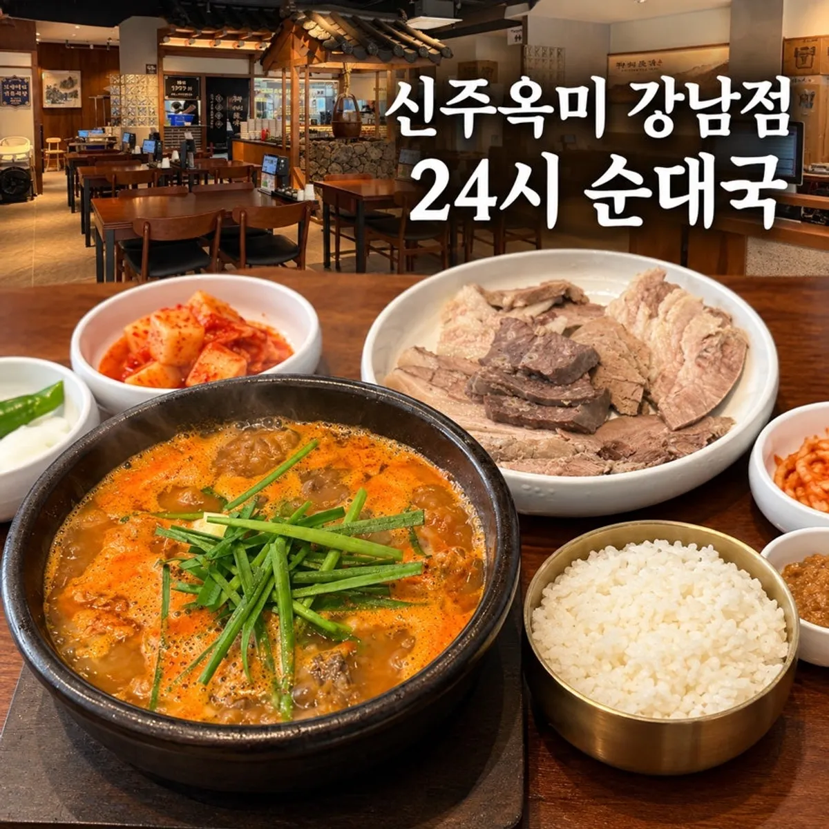 신주옥미 강남점 순대국 정식 대표 사진