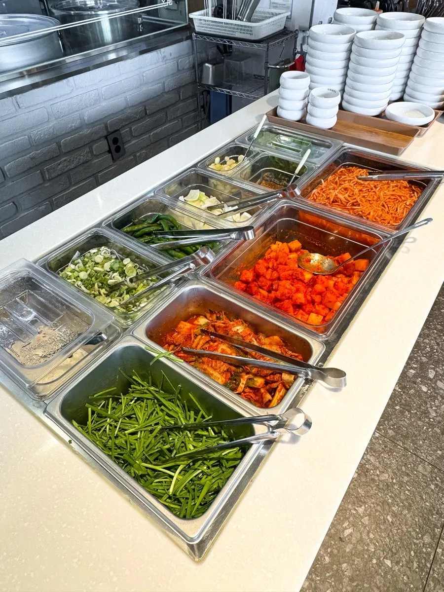 Menu board showing sundae-guk and nourishing dishes
