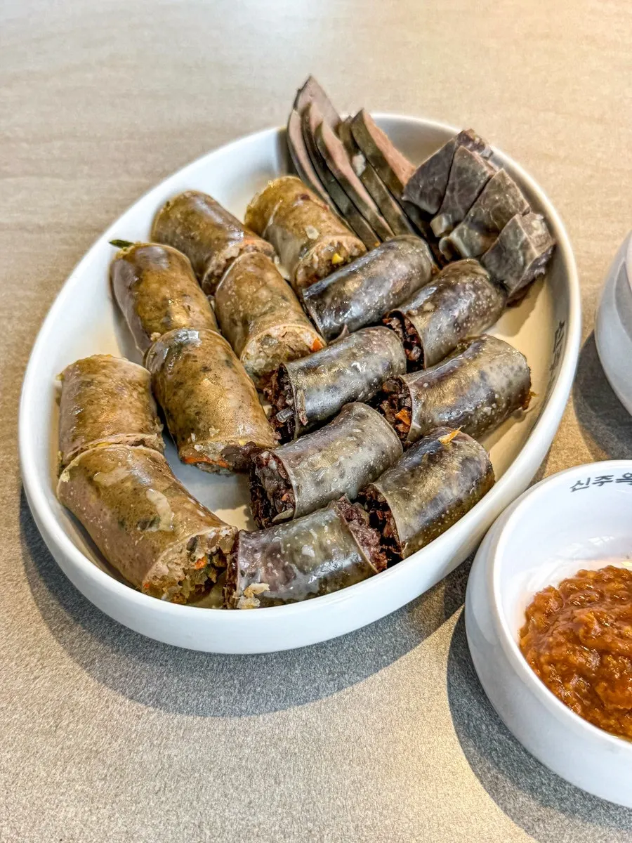 Gukbap generously filled with innards and sundae