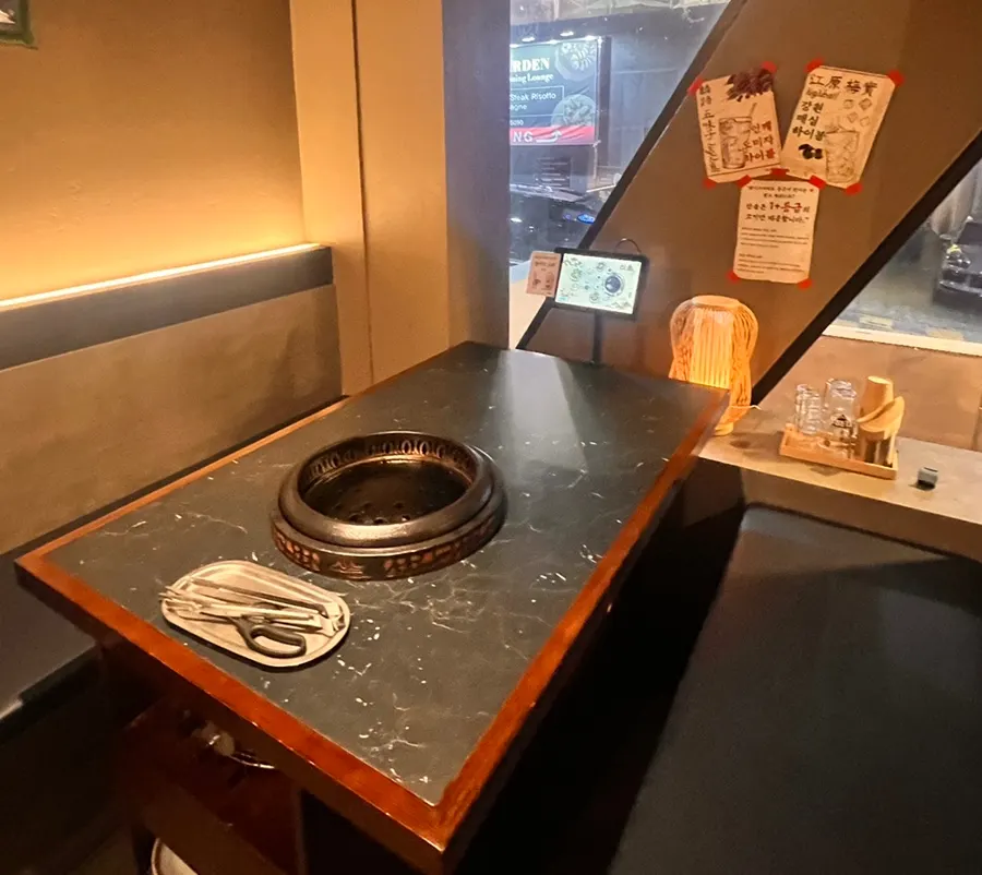 Aging room visible through glass