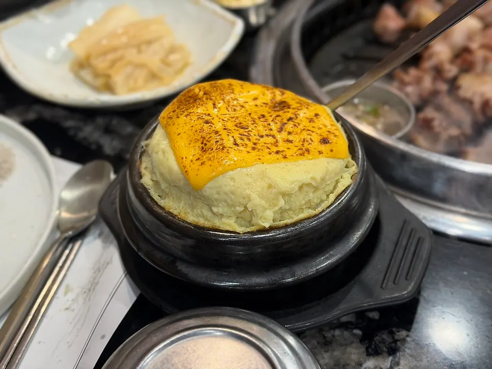 Cheese corn egg soufflé with corn and cheese