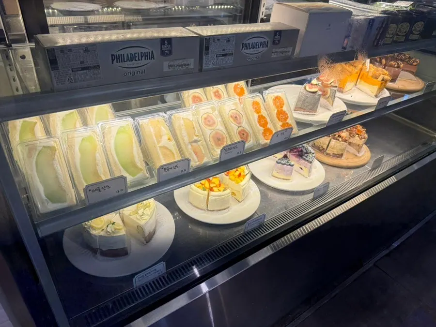 Dessert showcase at Something About Coffee
