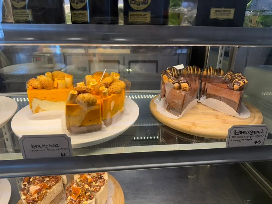 Fruit sando lined up in the display case