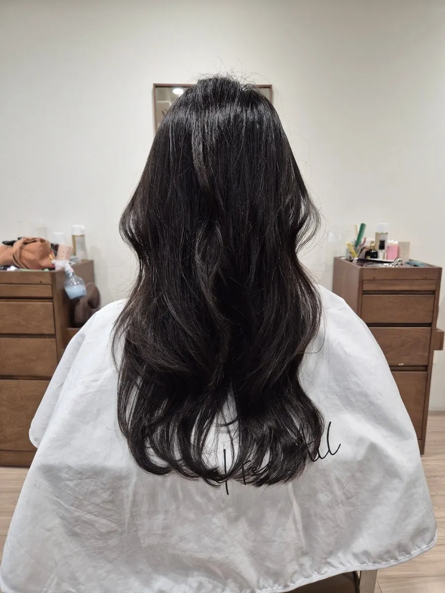 Natural loose-wave perm result