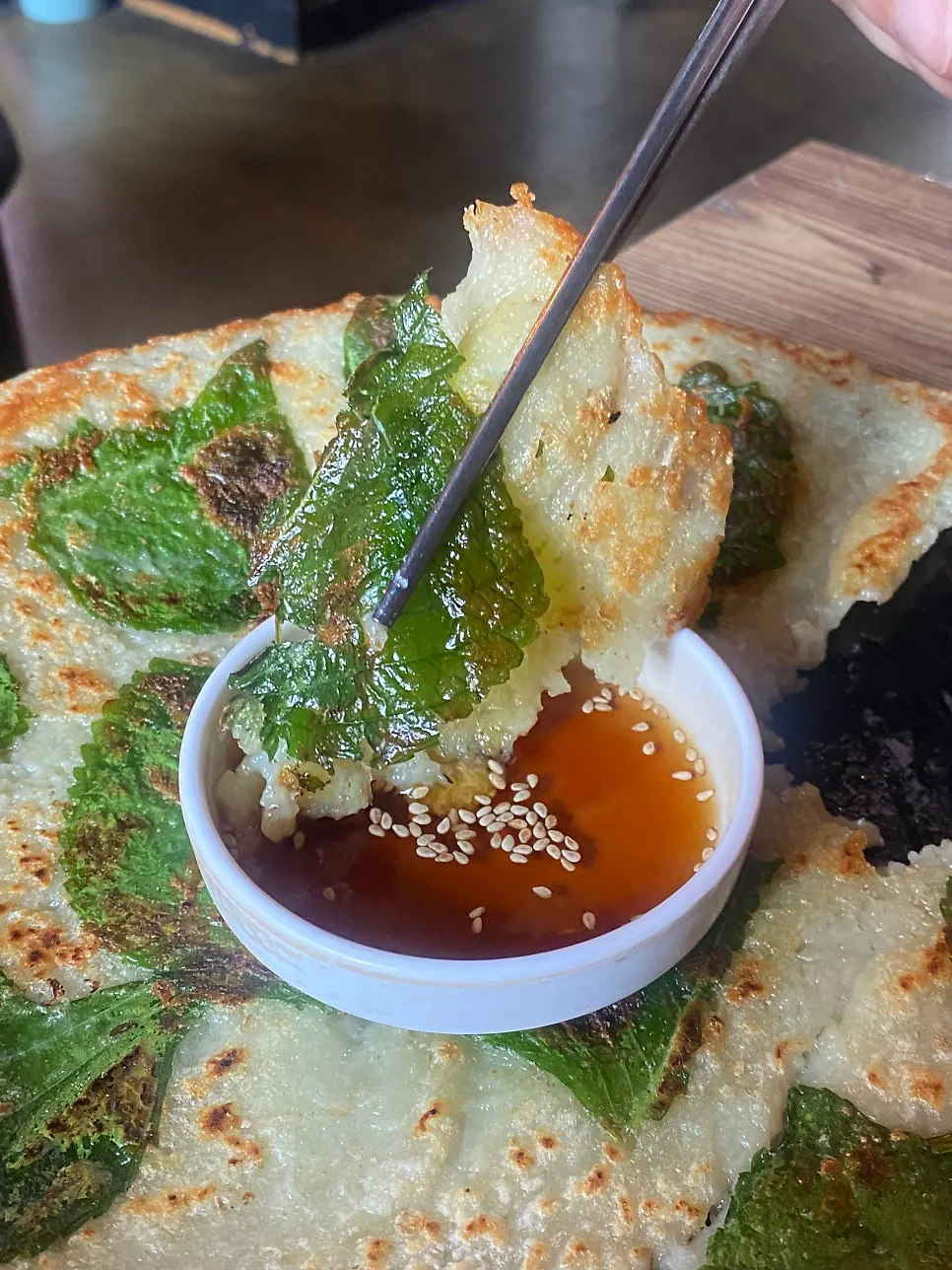 Golden, crispy potato pancake