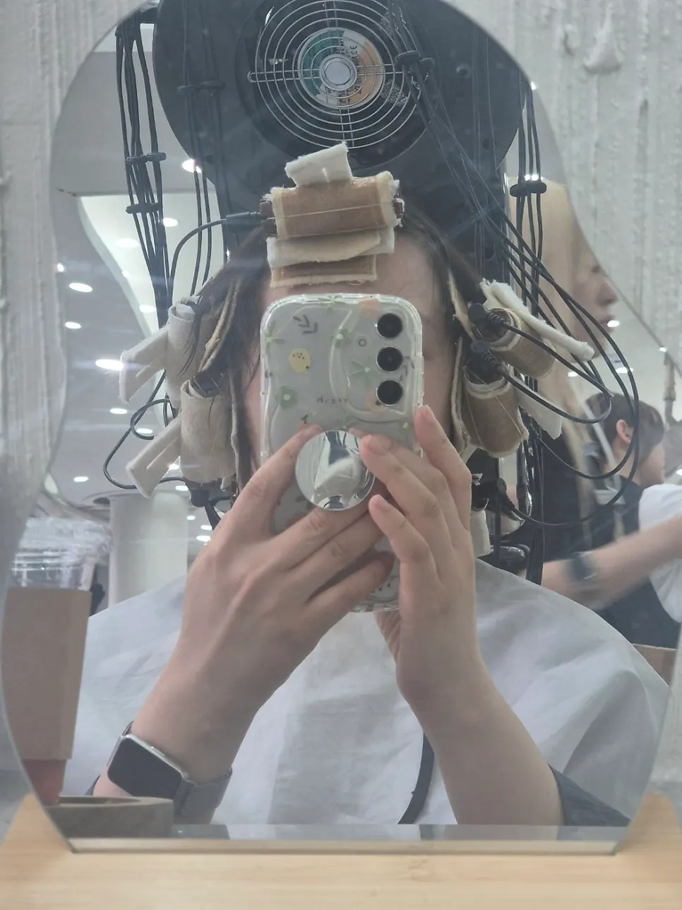 Hair care process during the repair perm
