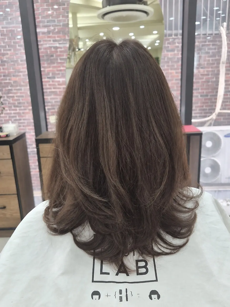 Finished medium-length C-curls with a little extra strength