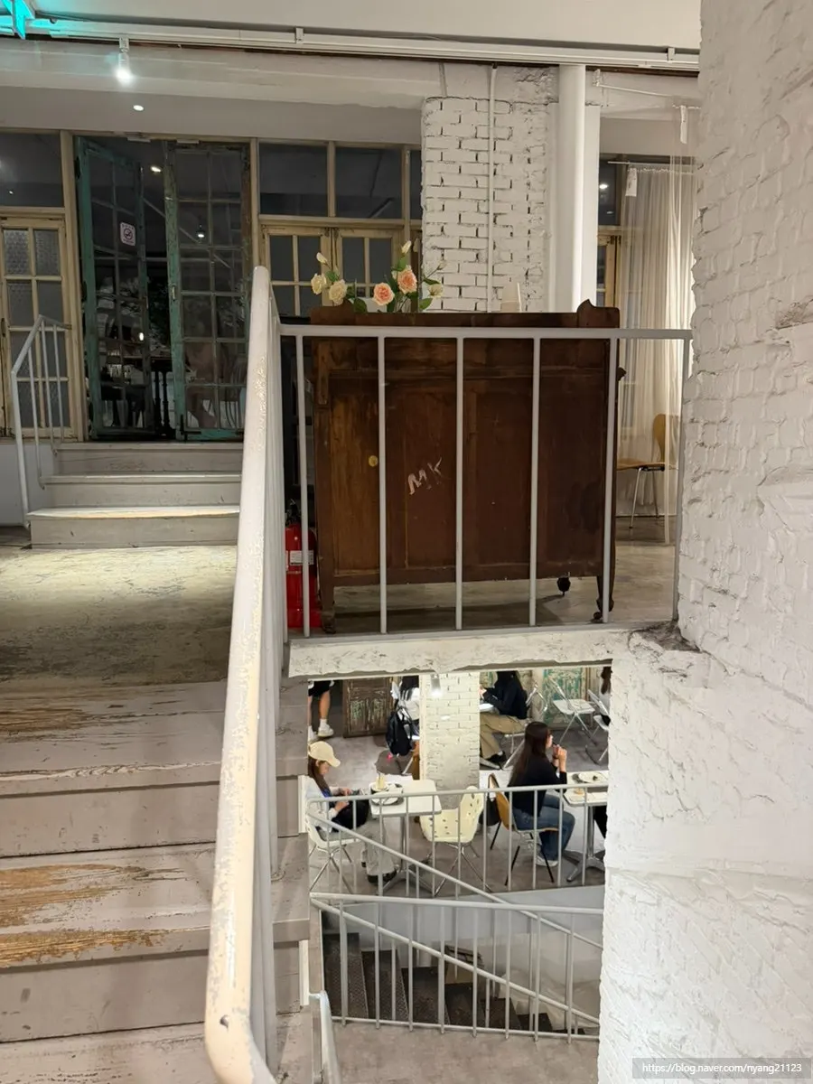 Spacious third-floor café seating