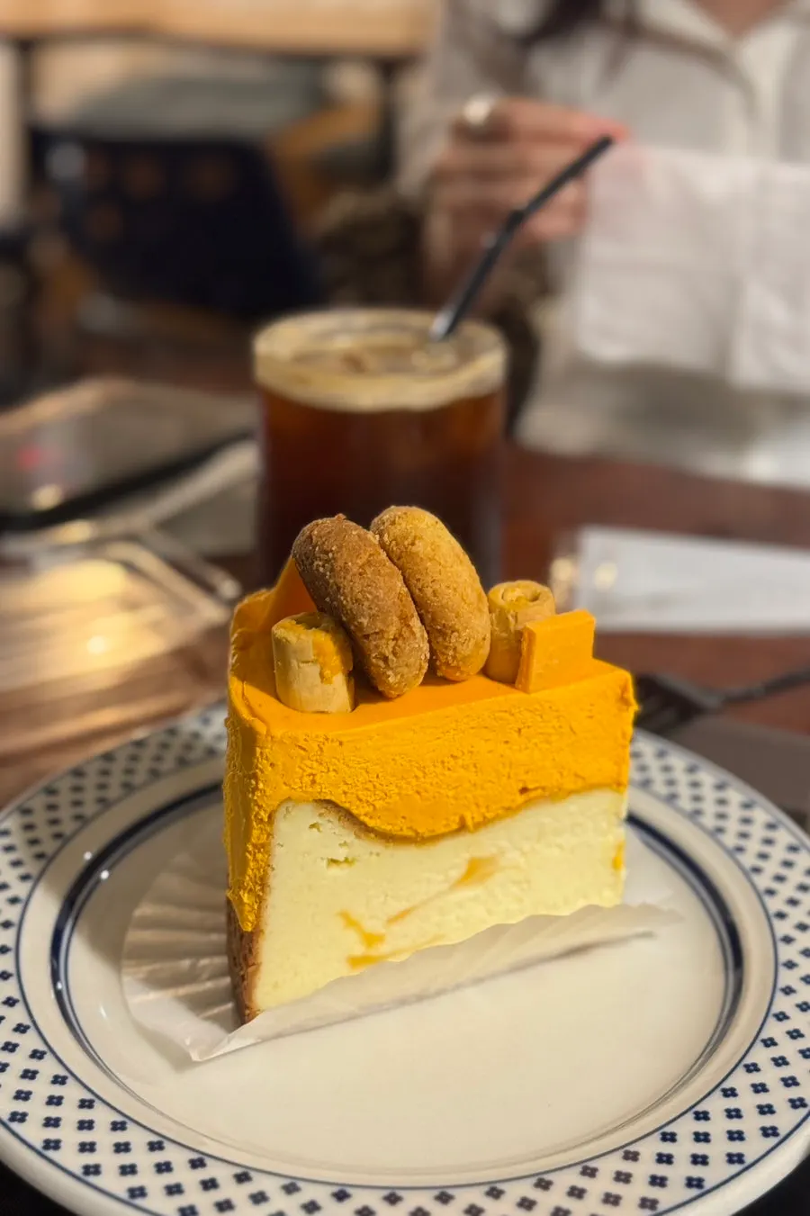 말차크림 콜드브루와 디저트