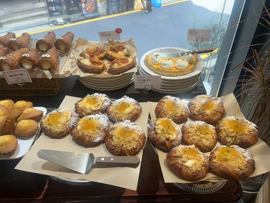 강남샌드와 크림 라떼