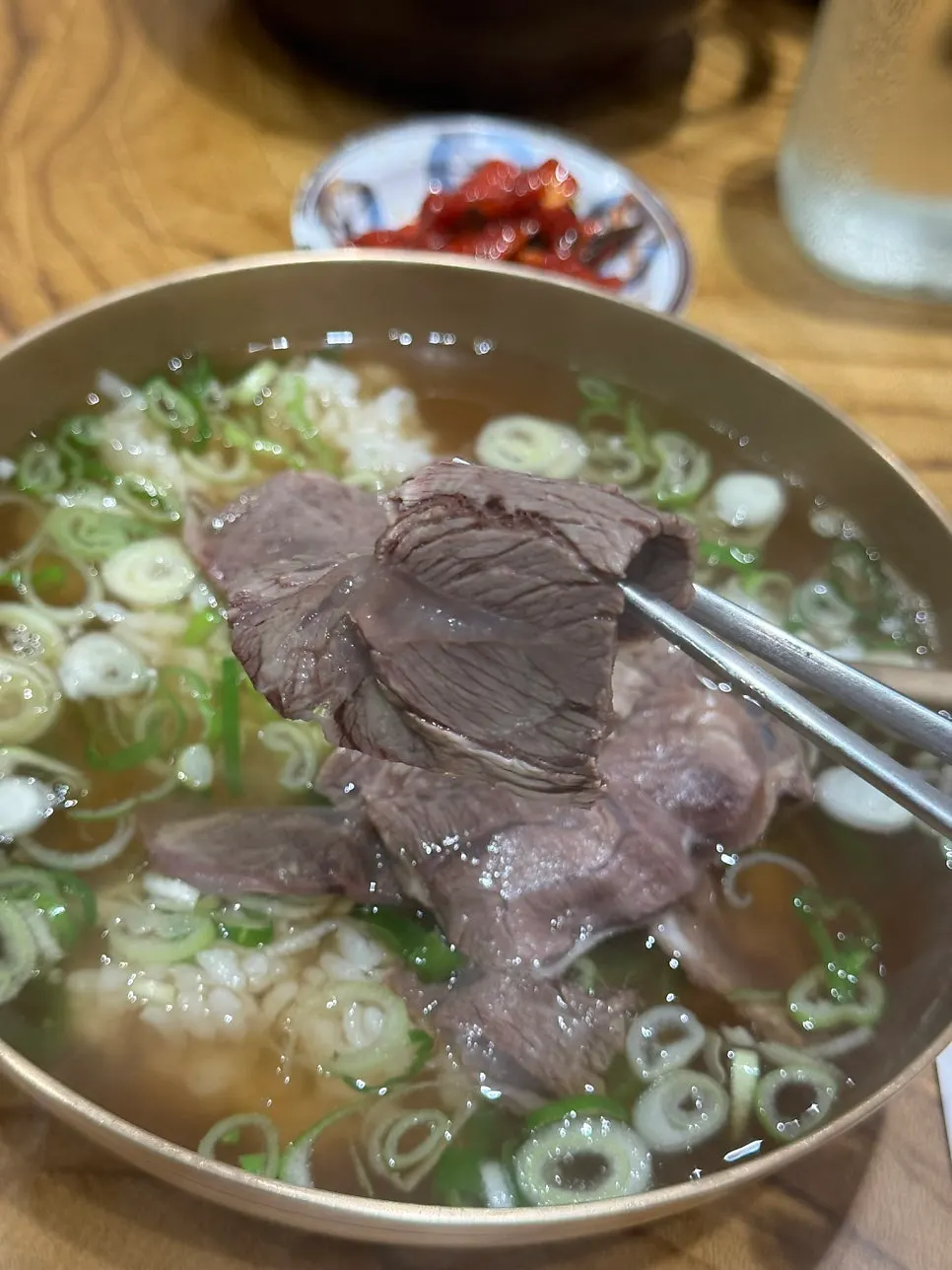 Gomtang with generous pieces of meat