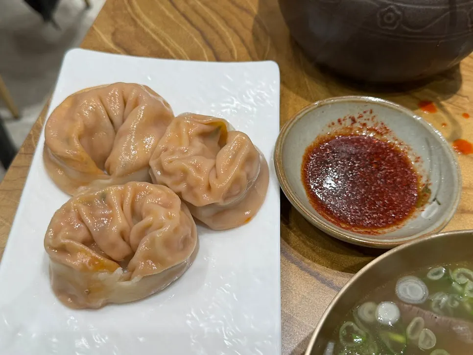 Kimchi king dumplings ordered as a side