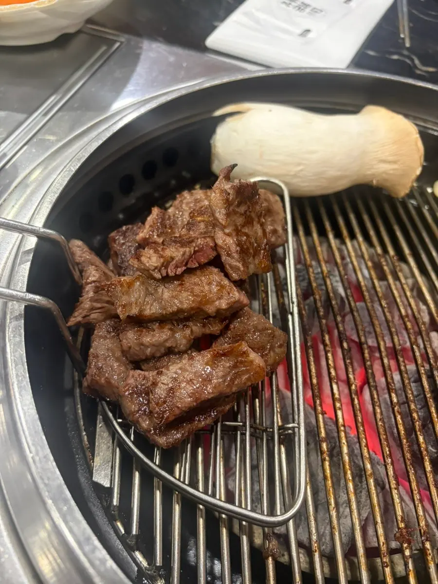 Salt, wasabi, and ssamjang sauces for Hanwoo beef