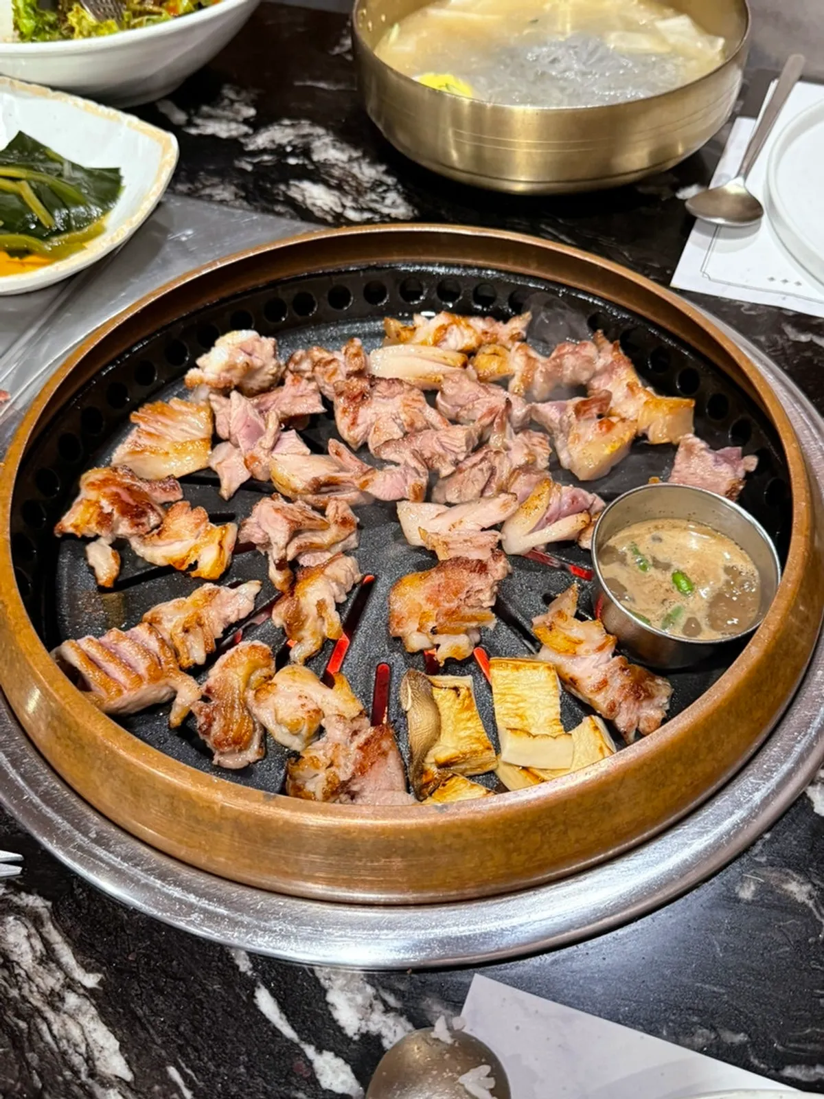 Black pork sliced into bite-sized pieces