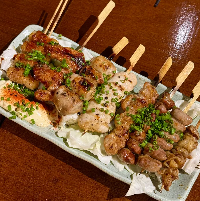 Plate of 7-kind yakitori set