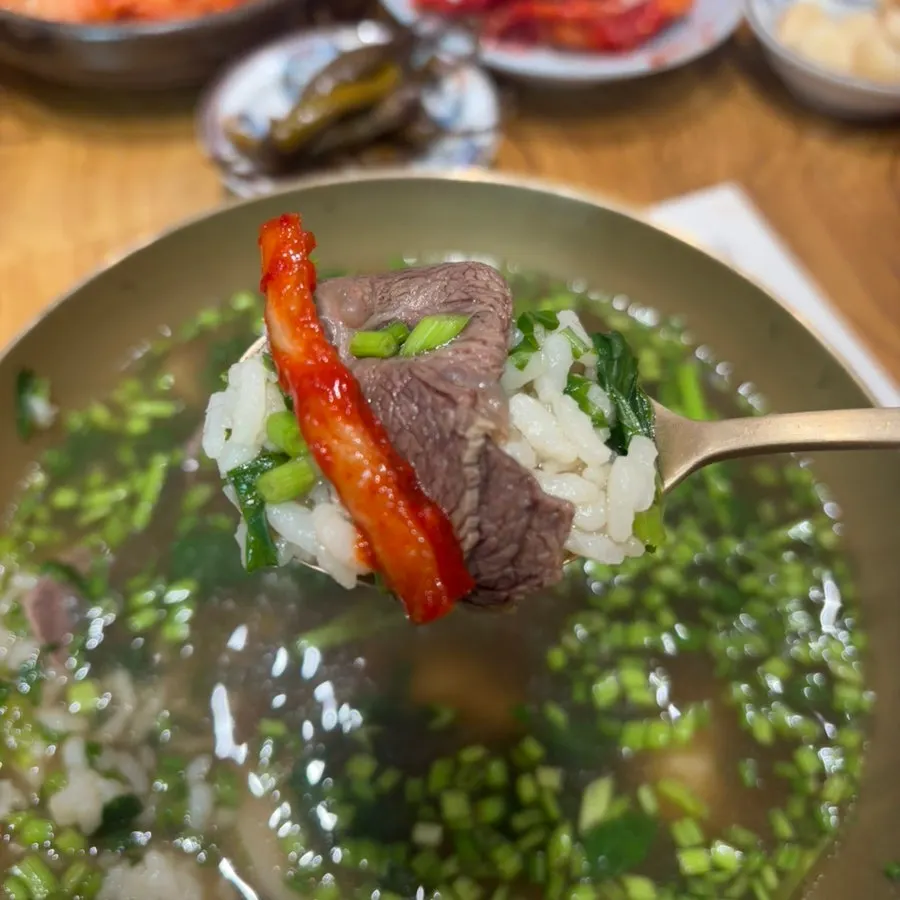 Korean beef served separately