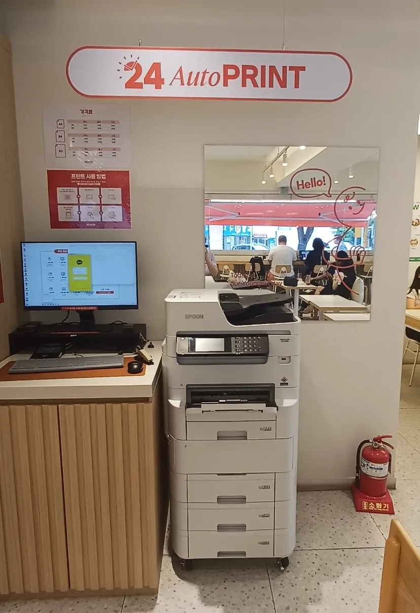 Print, copy, and scan station