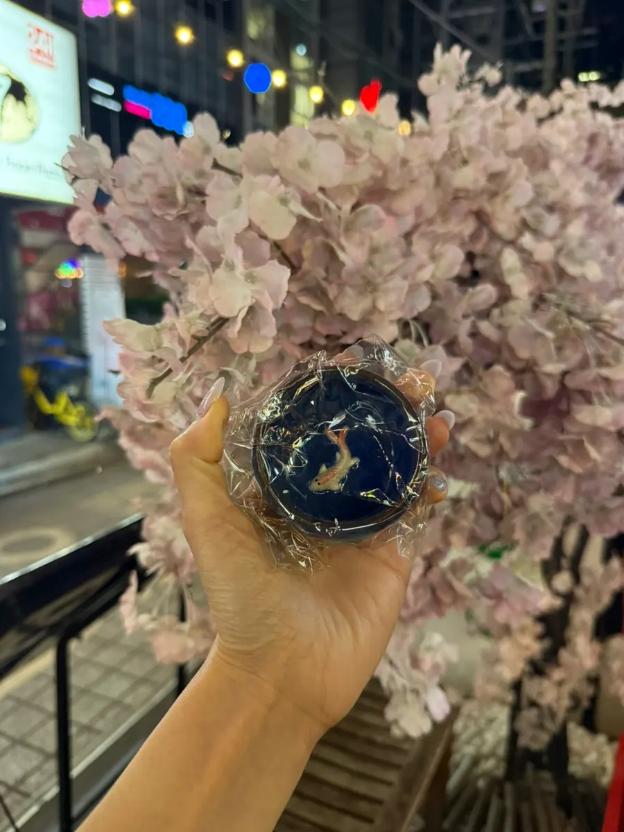 Taiwanese fish-shaped glass received through the receipt review event