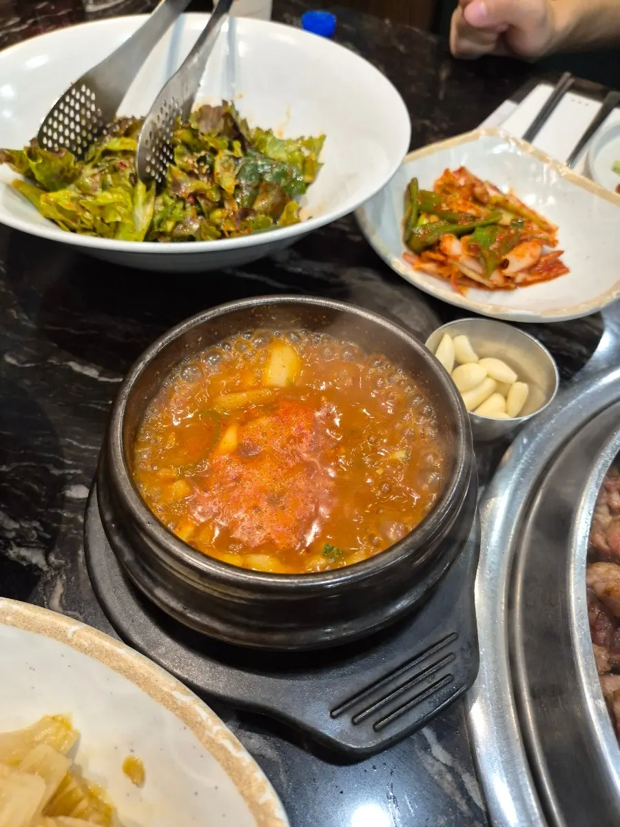 Jeju-style meljeot sauce served piping hot