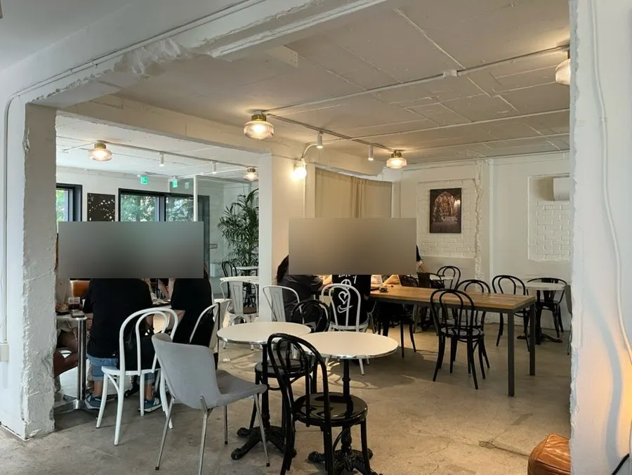강남샌드 세트와 음료