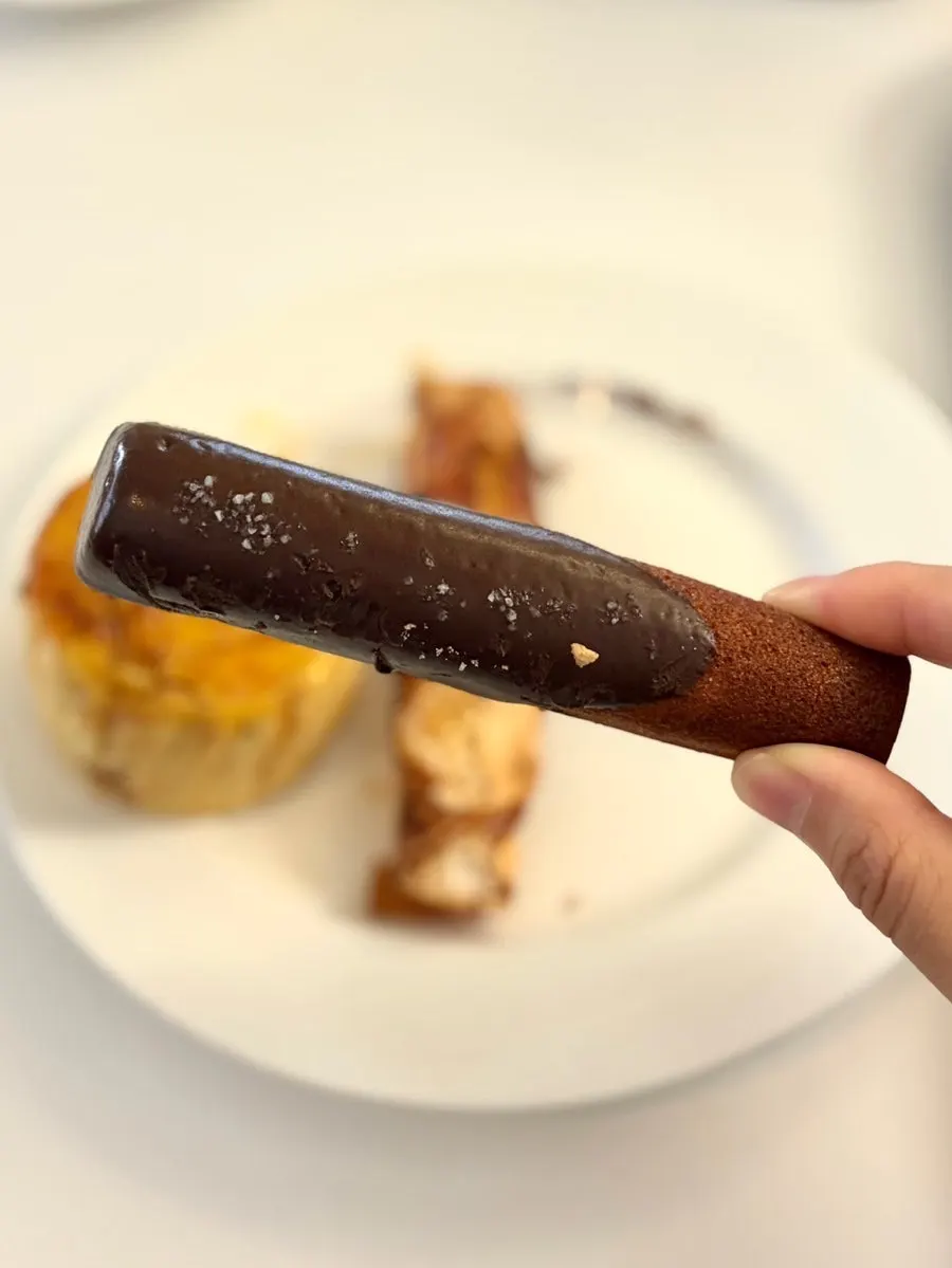 Financier coklat masin