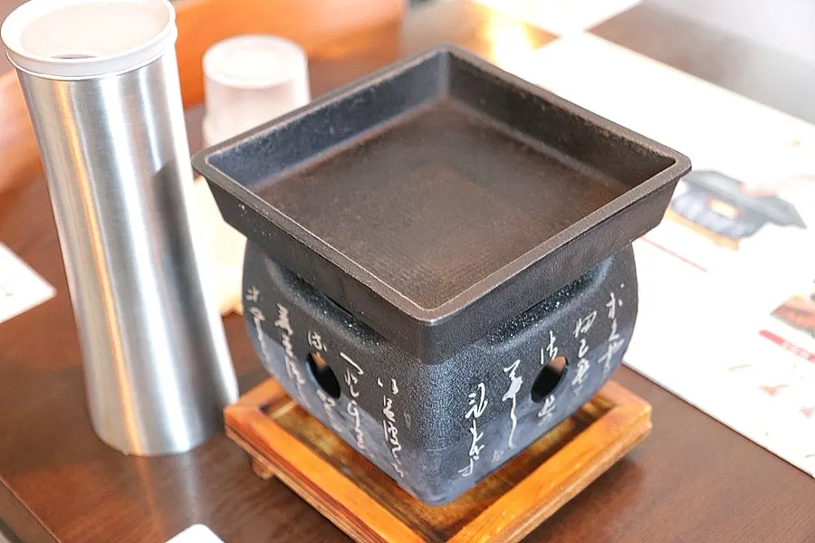 Ordered gyukatsu and steki set meal spread