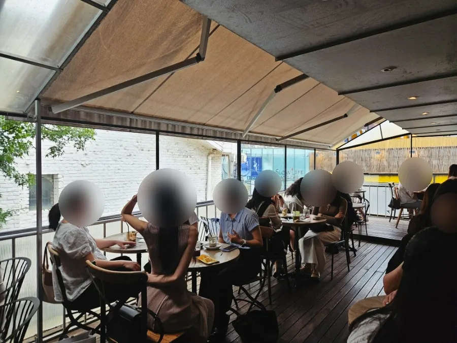 Open outdoor terrace space