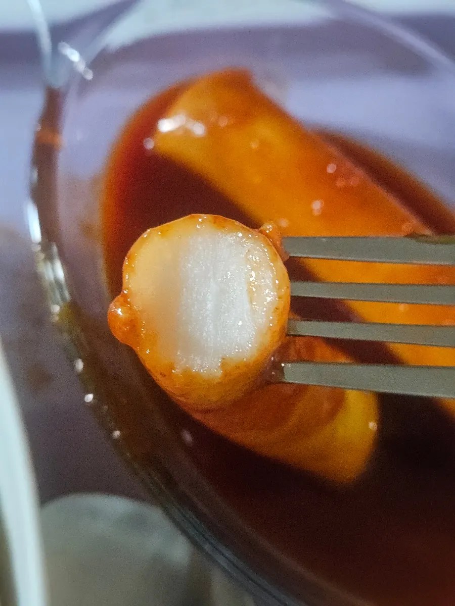 トッポッキとキンパを並べた粉食セット