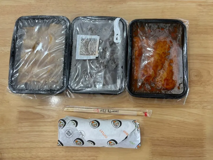 Takeout containers brought home