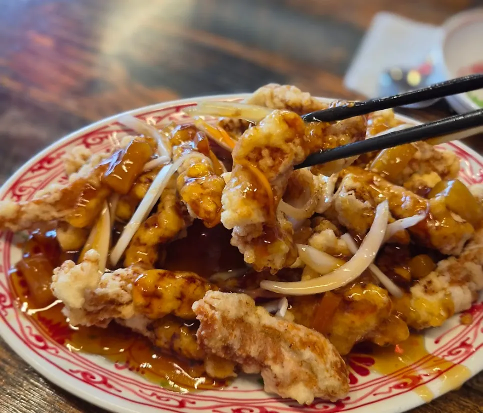 A generous plate of tangsuyuk