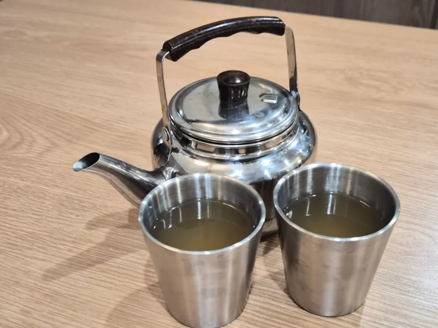 Warm milmyeon broth served first