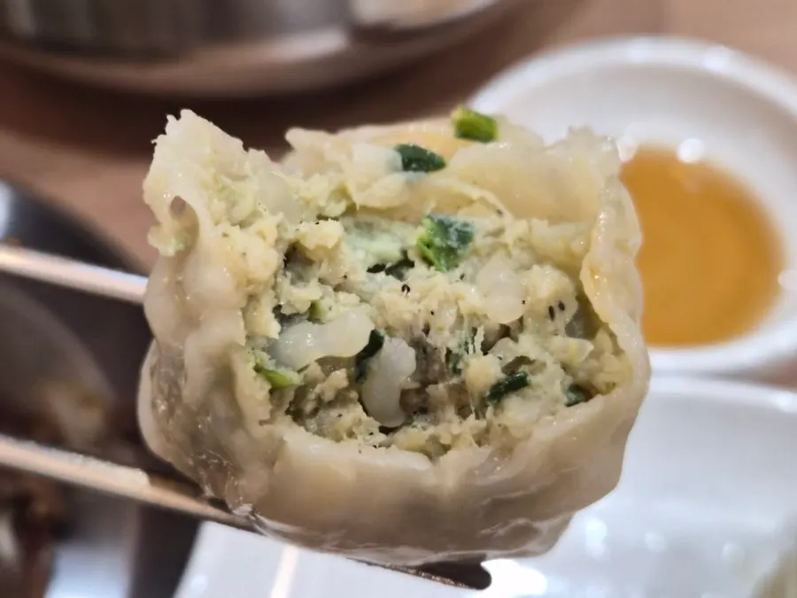 Two dumplings served as part of the set