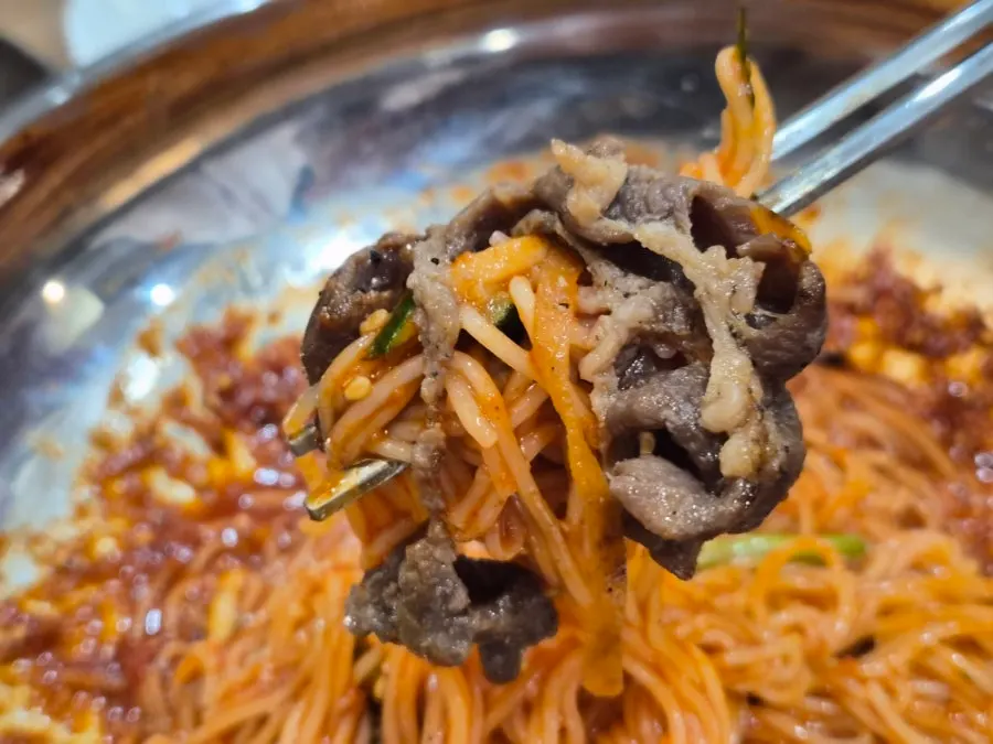 A plate of sweet soy bulgogi