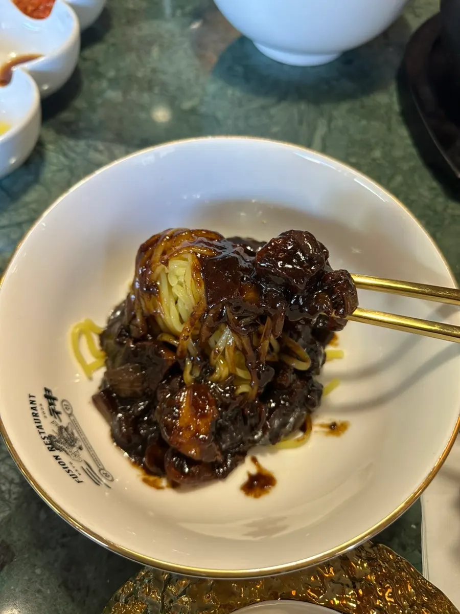 Mixed potato jajangmyeon noodles