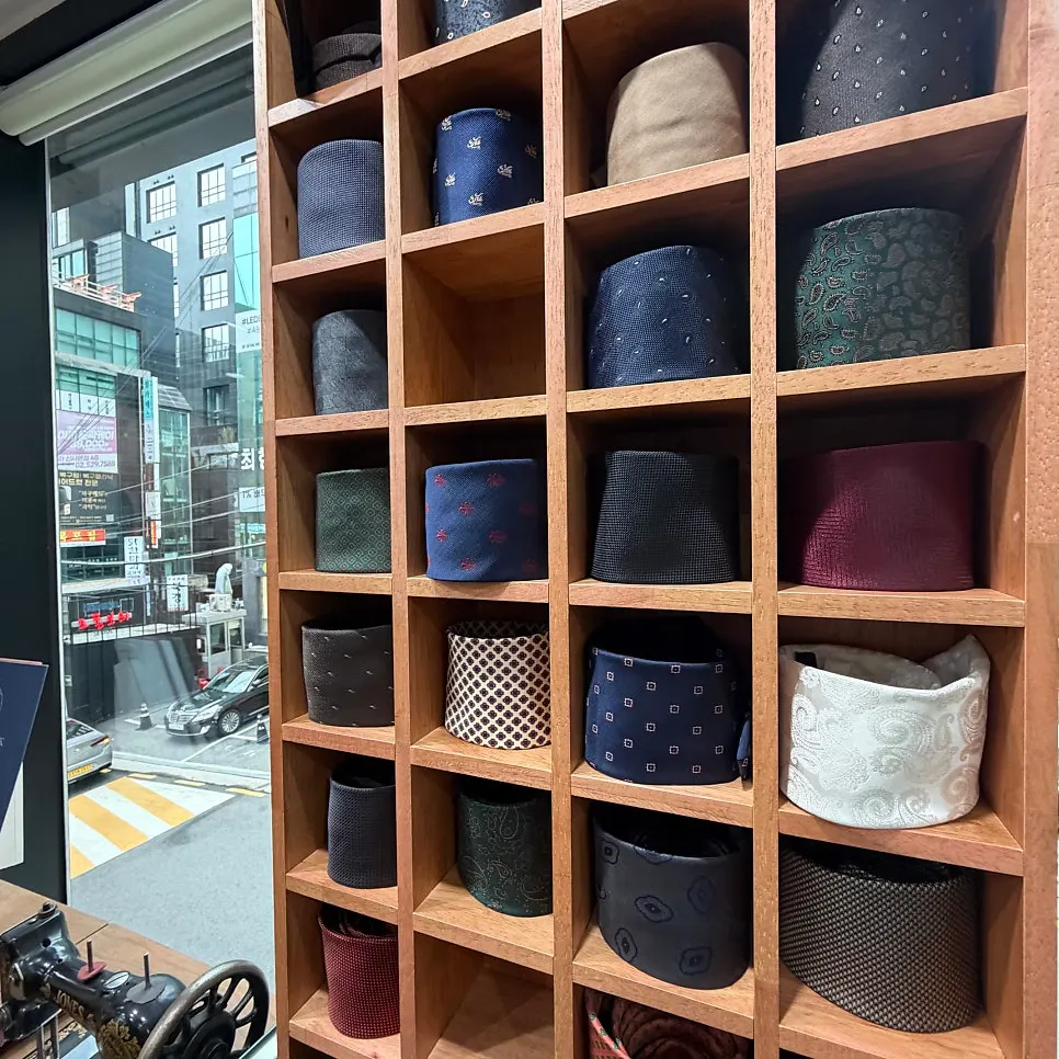 Ties displayed in the store